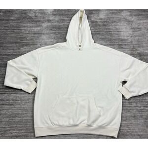 DSG‎ Hoodie Mens 2XL Cream Cotton Blend Long Sleeve Pockets Casual